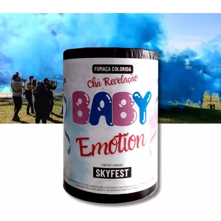 Fumaça Chá Revelação Baby Emotion Skyfest Lata Grande Azul