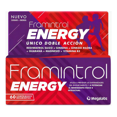 Framintrol Energy 60 Comprimidos - Mejora Rendimiento-accion Sabor Sin Sabor