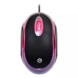 Mouse Exbom  Ms-9 Preto Com Led Vermelha