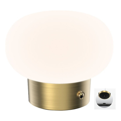 Velador De Mesa Mushroom Inalámbrica Led Con Base Dimer Mc