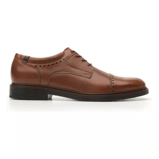 Zapato Derby Cap Toe Flexi Parker 400102 De Piel Tan Diseño Liso 31 Mx Para Adultos - Hombre