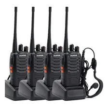 Kit X 4 Handies Baofeng Unibanda Bf-888s 16ch Uhf Negro 16