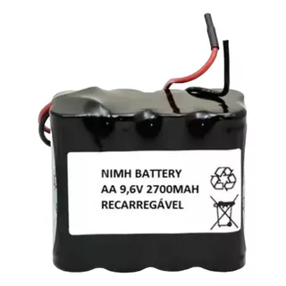 Bat. 9,6v Aa 2700mah Ni-mh Recarregável Fios Terminal