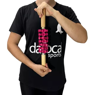 Rolo Massagem Turbinada Ventosas Df3032 Rosa Dafoca Sports