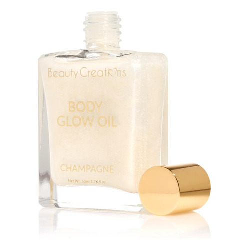 Iluminador Liquido Body Glow Oil Beauty Creations Tono del maquillaje Champagne