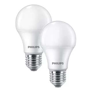 Pack 2 Lamparas Led 12 W E27 Ecohome Phillips LG Color De La Luz Fría