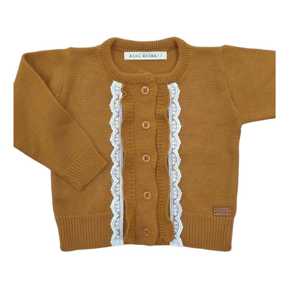 Cardigan Jabot Mini Anima Tejido Abrigo Bebe Kids Dijon