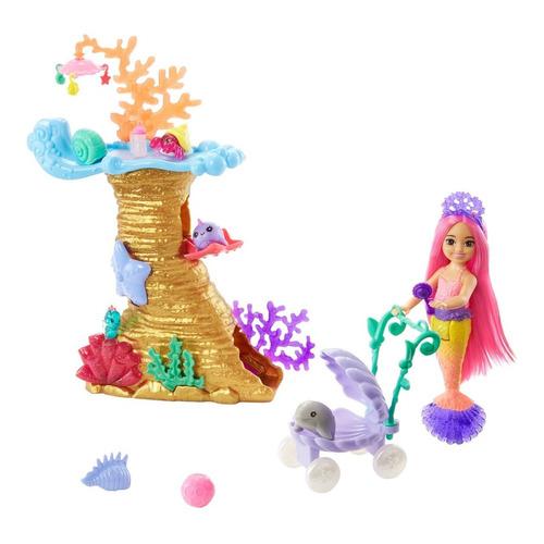 Muñeca Barbie Set De Juego Arrecife De Aquaria