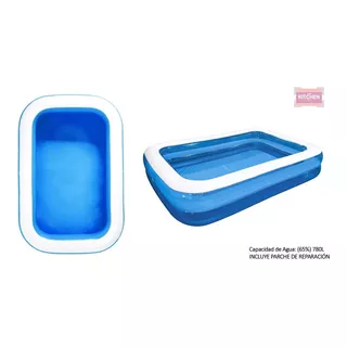 Pileta Inflable Grande Rectangular Familiar 2.62mx1.75x50cm