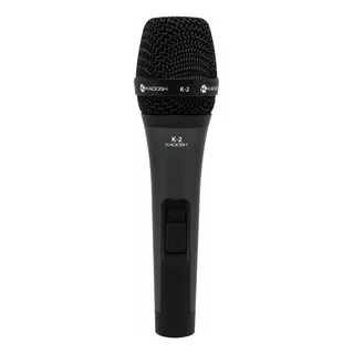 Microfone Com Fio Kadosh K-2 Cardioide K2 Com Cachimbo K 2 Cor Preto