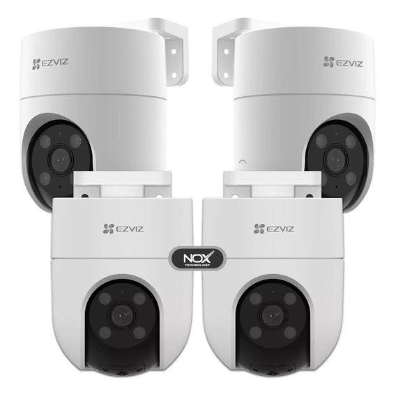 Combo X 4 Camara Ezviz H8c 360 Exterior Wifi Color Sirena