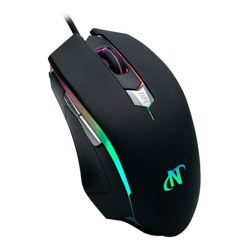 Mouse Gamer Nisuta Cable Usb Mallado 3200 Dpi Gaming Luz Led Color Negro