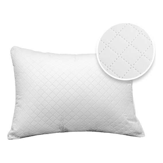 Almohada Ultrasónica Premium Tamaño Estándar. Blancos Azteca Color Blanco