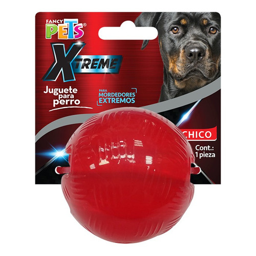 Juguete Para Perro Juguete Bola Resistente Ch Fancy Pets Color Rojo
