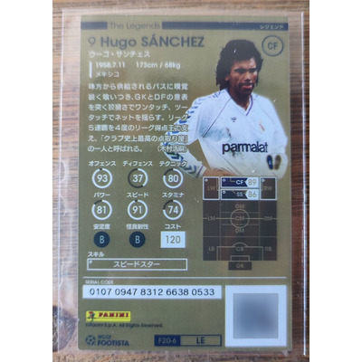 Tarjeta Hugo Sánchez Real Madrid - Panini Japón 2020