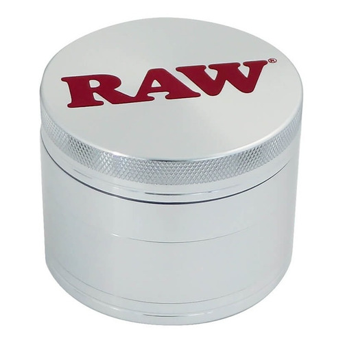 Moledor Aluminio Raw Silver 56mm Color Plateado
