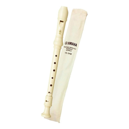 Doce flautas soprano barrocas Yamaha Yrs24 B, color beige