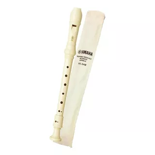 Flauta Doce Yamaha Yrs24 B Soprano Barroca Cor Bege