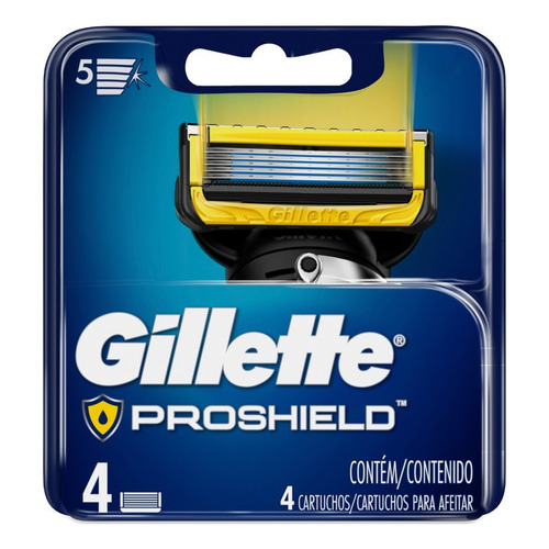 Gillette Proshield repuestos de afeitar 4 unidades