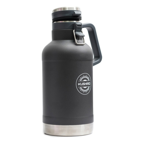 Termo Growler Kushiro 1,9 Lts Frio 24 Hs Acero Inoxidable Color Negro