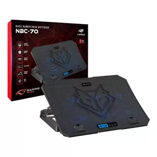 Base Gamer Para Notebook 15,6  Com Iluminação Led Nbc-70bk