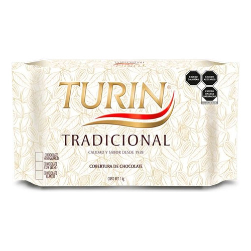 Marqueta cobertura de chocolate semiamargo Turin de 1kg