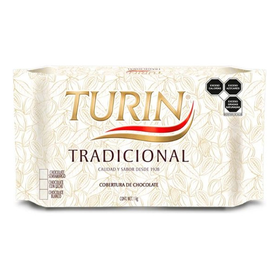 Marqueta Cobertura De Chocolate Semiamargo  Turin De 1 Kg