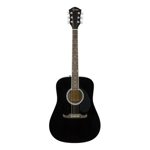 Guitarra acústica Fender FA-125 para diestros negra brillante