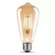 Lampara Pera Led Vintage Deco 5w Filamento Golden E27 Ambar
