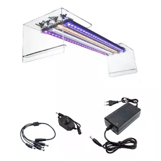 04 Luminárias Led Aquário Plantado 25cm C/ Suporte Acrílico