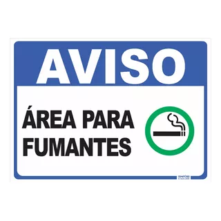 Placa De Sinalização Aviso Área Para Fumantes