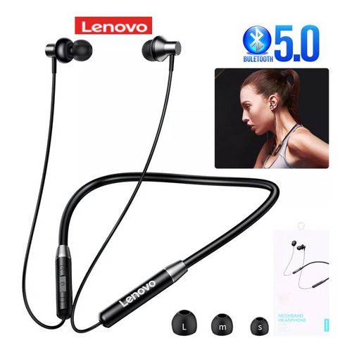 Lenovo He05 Audífonos Blutetooth Deportivos Ipx5 Micrófono Color Negro