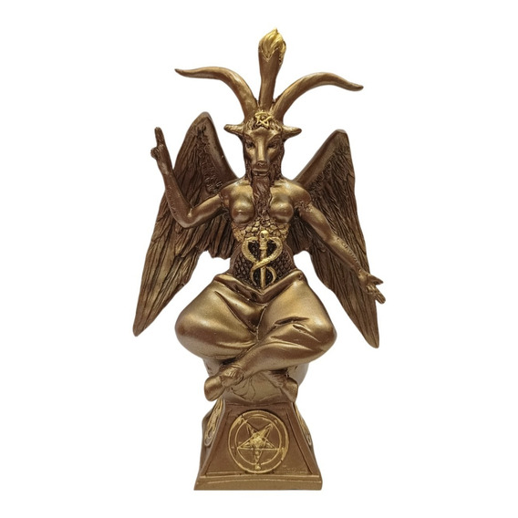 Baphomet 23cm Macho Cabrio Lucifer En Resina Bafomet