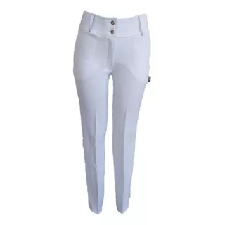 Pantalón Blanco Dama Uniforme Enfermera Hospital Extra Largo