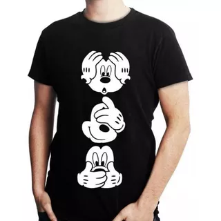 Camiseta Masculina Mickey Gestos Personalizada - Camisa 