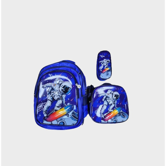 Mochila Escolar + Lonchera + Estuche , Vuelta A Clases Estil