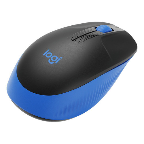 Logitech M190, Mouse Inalámbrico Full-size, Confort Completo Color Azul