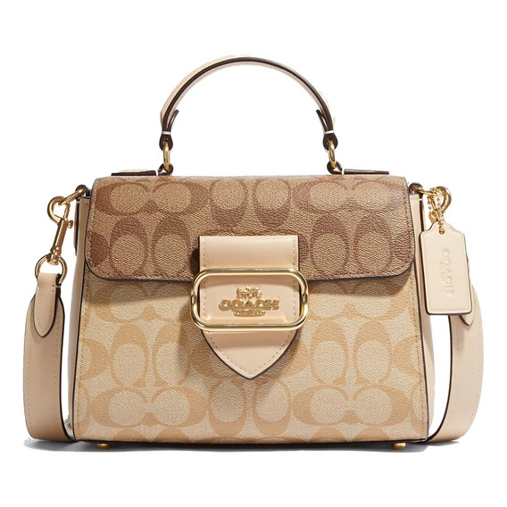 Bolsa Coach Original Morgan Top Handle Satchel Gold Correa Color Caqui