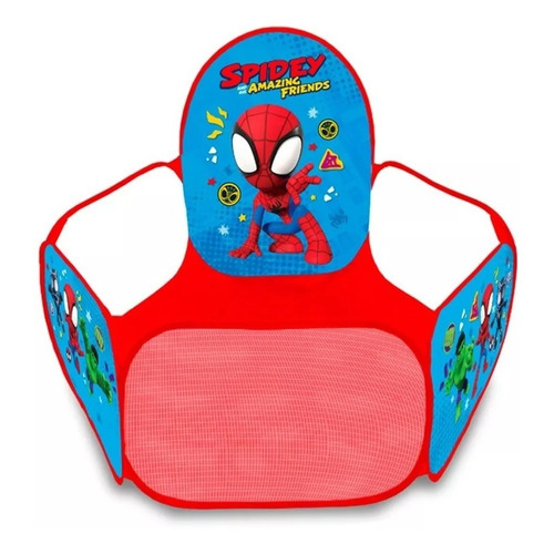 Spiderman Pelotero Infantil 120x120x75 Cm Color Rojo