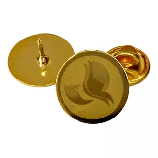 Pin Botton Folheado A Ouro Personalizado C Seu Logotipo Logo