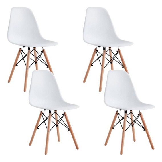 Silla Moderna Eames Minimalista Set 4pz Modernas