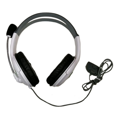 Auricular Gamer Con Microfono Compatible Con Xbox 360 Color Blanco