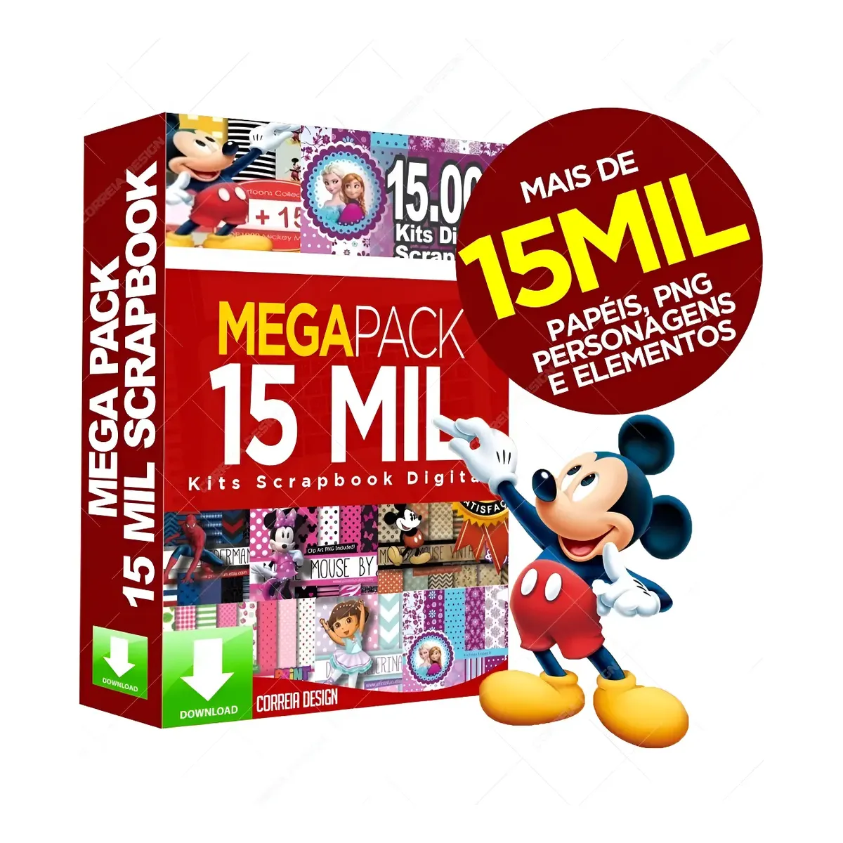 Pack Pacote 15 Mil Kits Scrapbook Digital Imagens Arquivos