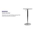 Flash Furniture 235 Mesa De Vidrio De Altura Ajustable Redon