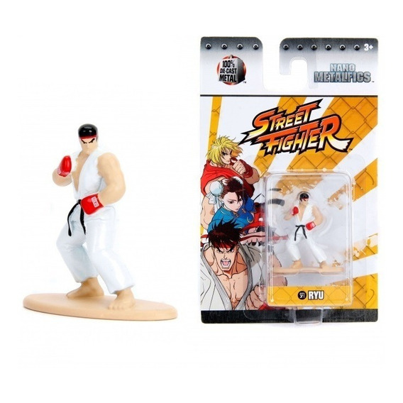 Figuras Street Fighter Ryu - Ken Metalicas - Nano Metal Fig