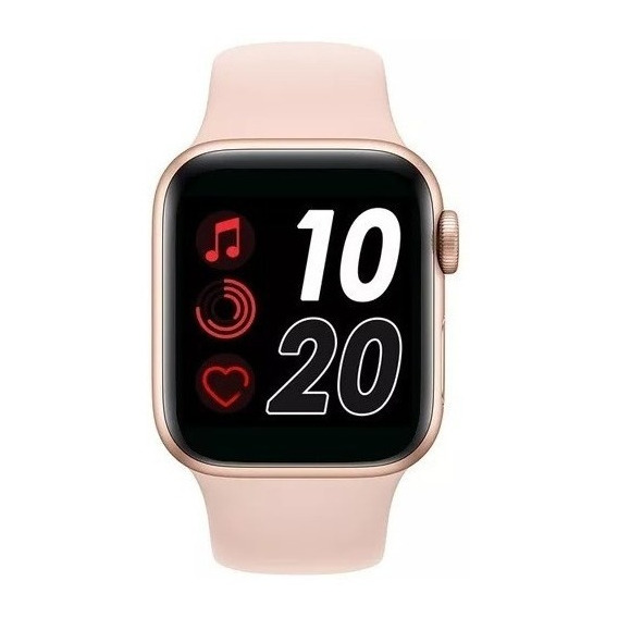 Smartwatch Genérica T500 Sport 1.54" caja  rosa, malla  rosa de  silicona y bisel de  plástico