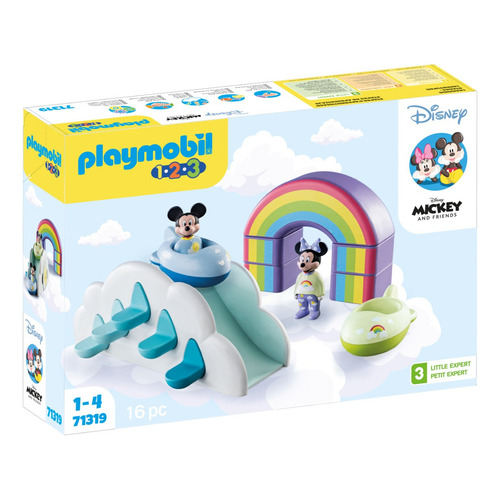 Juego Playmobil 1.2.3 & Disney Mickey Y Minnie Casa En Nubes Cantidad de piezas 16