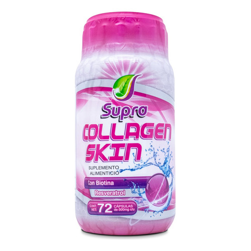 Supra Collagen Skin Colageno Resveratrol Biotina Vitamina C Sabor Sin Sabor