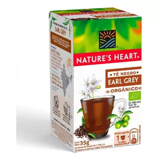 Té Negro Earl Grey Nature's Heart - Orgánico - 20 Sobres