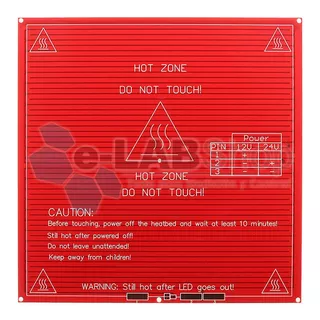 Cama Caliente 20x20 Mk2b 12 / 24v Para Impresora 3d - Hotbed